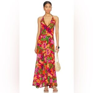 Floral V-Neck Maxi Dress